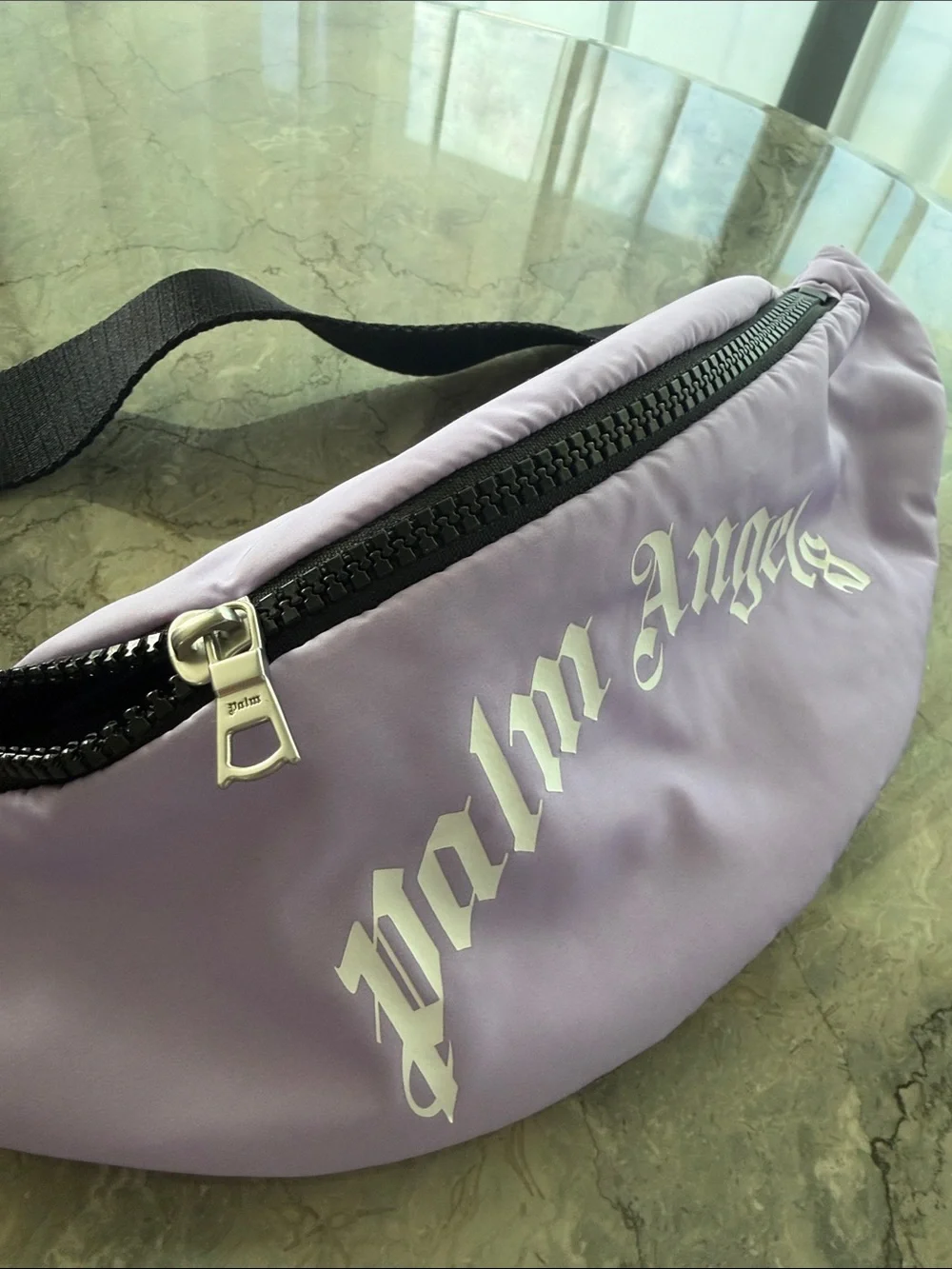 Palm Angels Kids Purple Curved Pouch